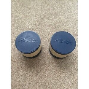 2 Vintage Alladin Thermo Insulated Soup Food Containers Navy and Beige